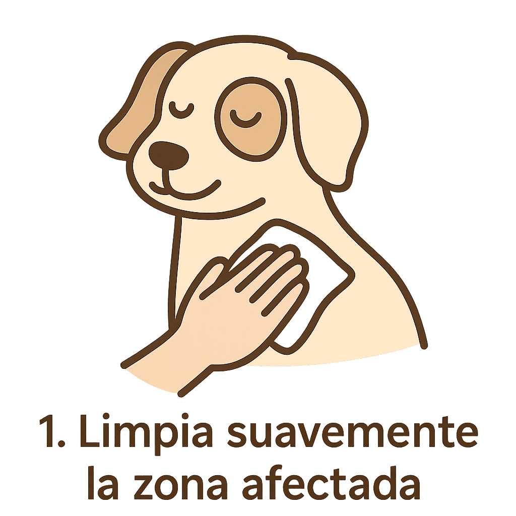 Paso 1: Limpie suavemente la zona afectada.